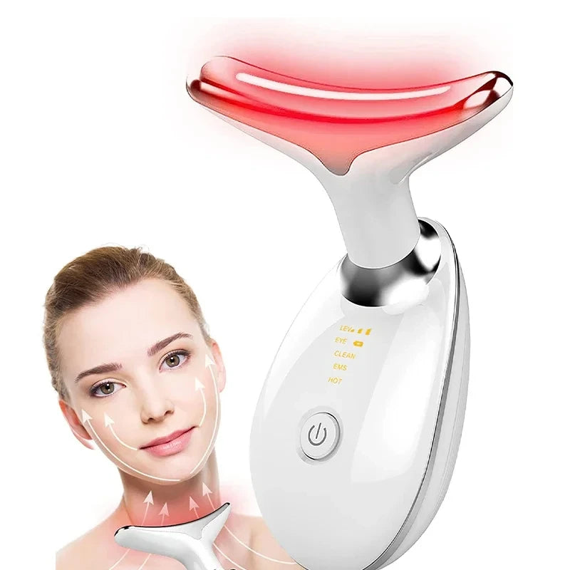 LED Neck Face Beauty Device Facial Massager