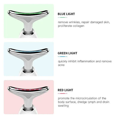 LED Neck Face Beauty Device Facial Massager